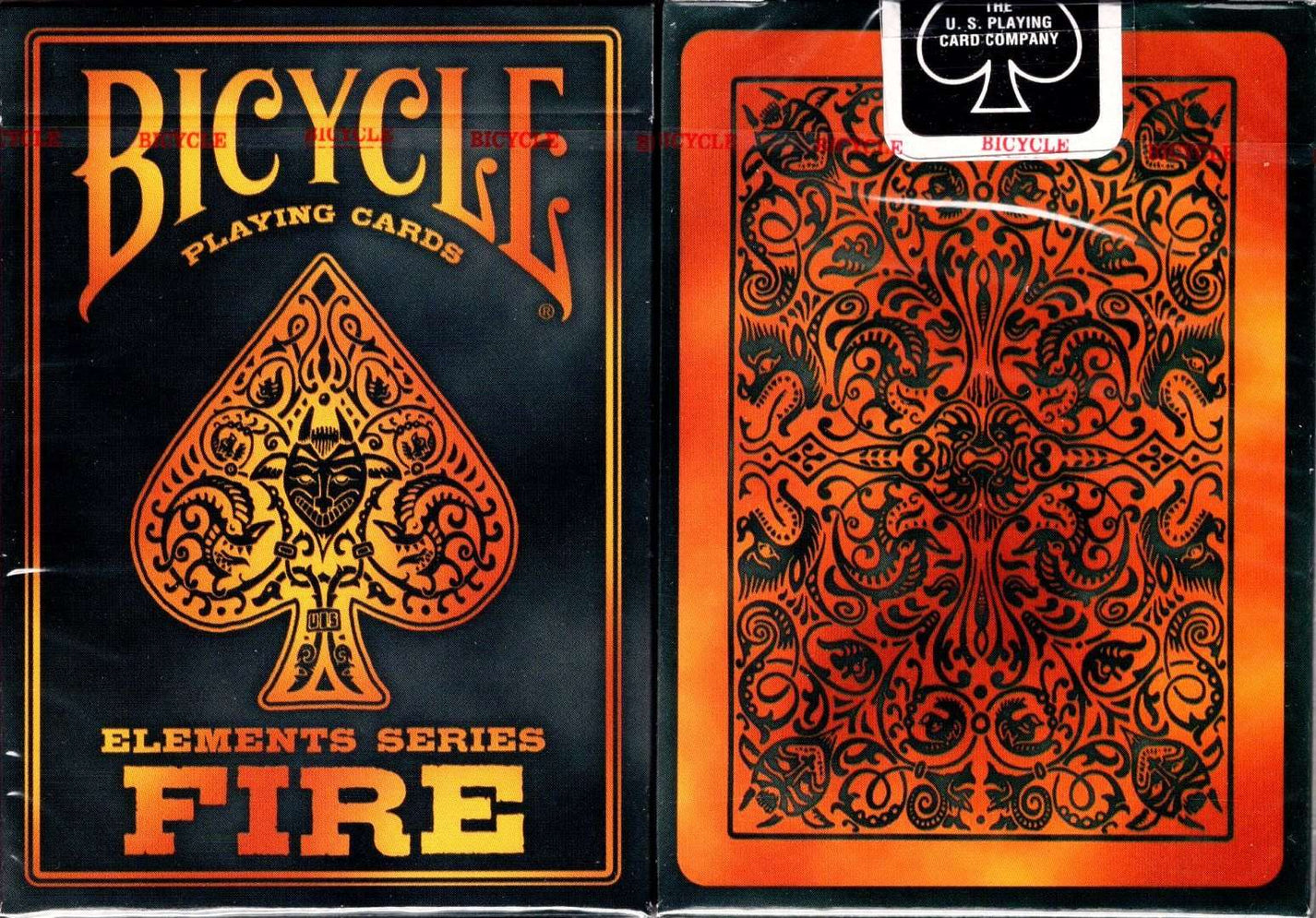 bicycle playing cards element series fire