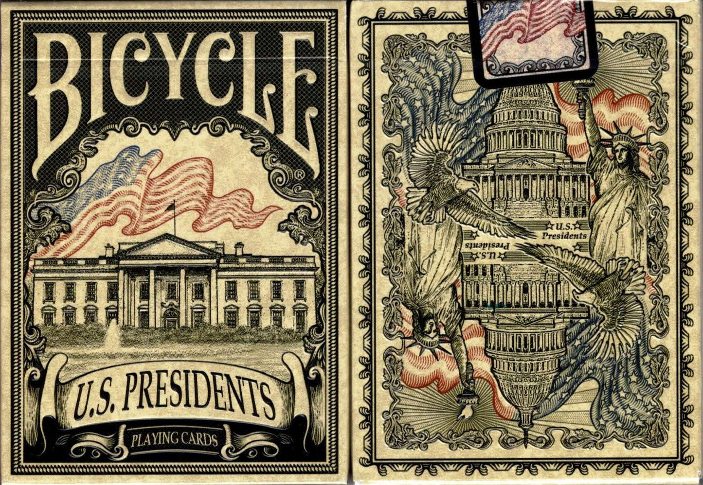 PlayingCardDecks.com-US Presidents Black Bicycle Playing Cards