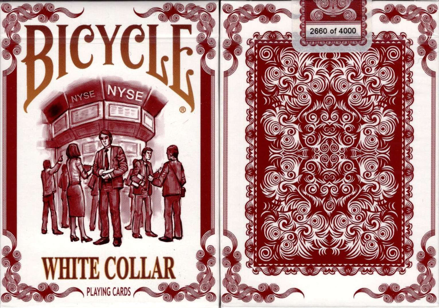 PlayingCardDecks.com-White Collar Bicycle Playing Cards Deck