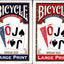 PlayingCardDecks.com-Large Print Rider Red & Blue 2 Deck Set Bicycle Playing Cards Bridge Size
