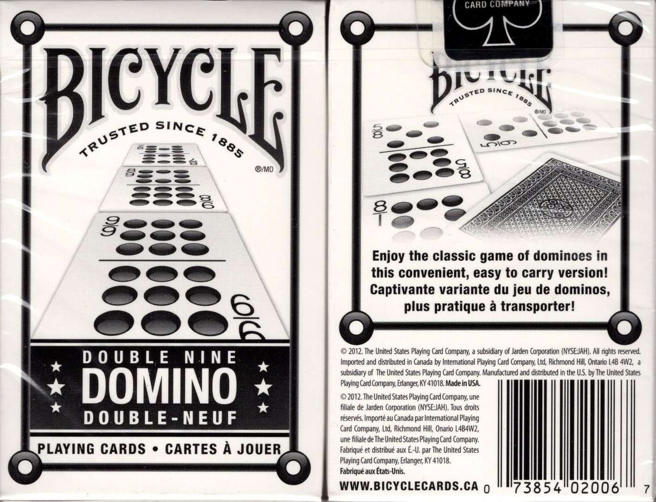 Double Nine Domino Bicycle Playing Cards Bridge Size Deck
