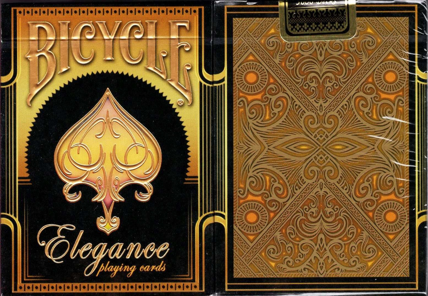 black and gold bicycle playing cards