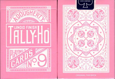 PlayingCardDecks.com-Reverse Fan Pink Back Tally-Ho Playing Cards