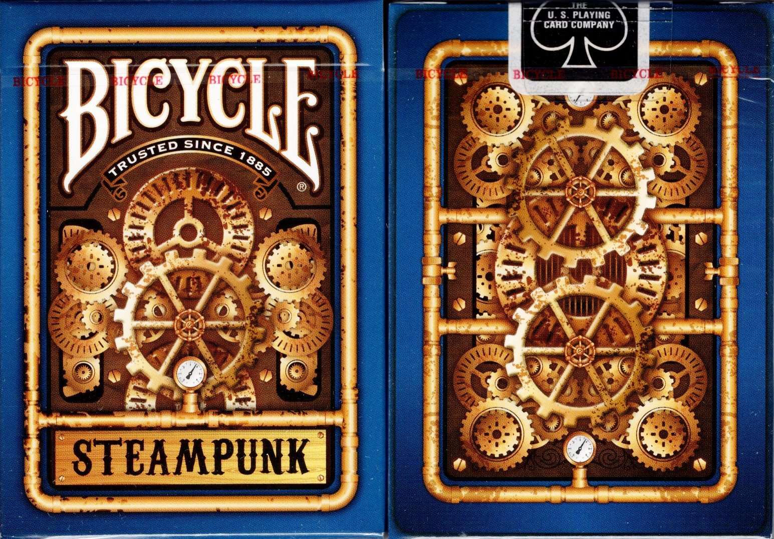 PlayingCardDecks.com-Steampunk Bicycle Playing Cards: Blue