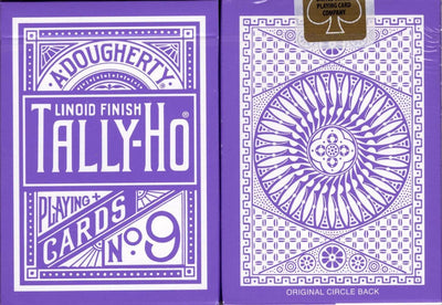PlayingCardDecks.com-Reverse Circle Purple Tally-Ho Playing Cards