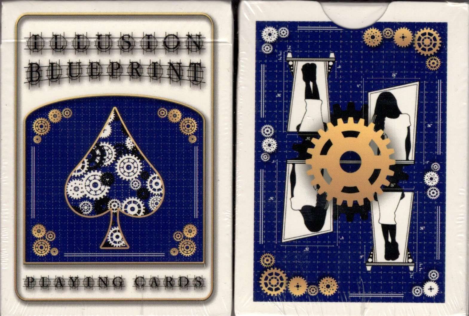 PlayingCardDecks.com-Illusion Blueprint Playing Cards