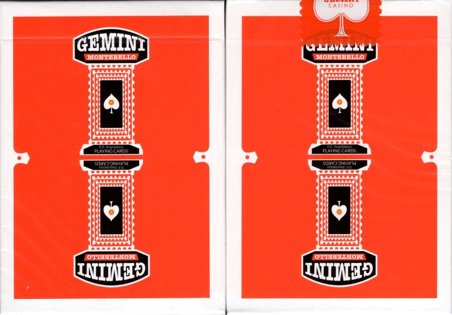PlayingCardDecks.com-Gemini Casino Orange Playing Cards USPCC