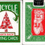 PlayingCardDecks.com-Santa Back Green Bicycle Playing Cards