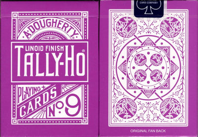 PlayingCardDecks.com-Reverse Fan Back Lavender Tally-Ho Playing Cards