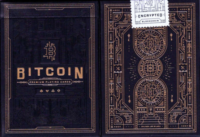 PlayingCardDecks.com-Bitcoin Black Marked Playing Cards LPCC