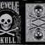 PlayingCardDecks.com-Skull Metallic Silver Bicycle Playing Cards