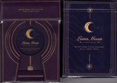 PlayingCardDecks.com-Violet Luna Moon Deluxe 2 Deck Set (Classic & Deluxe) Playing Cards USPCC