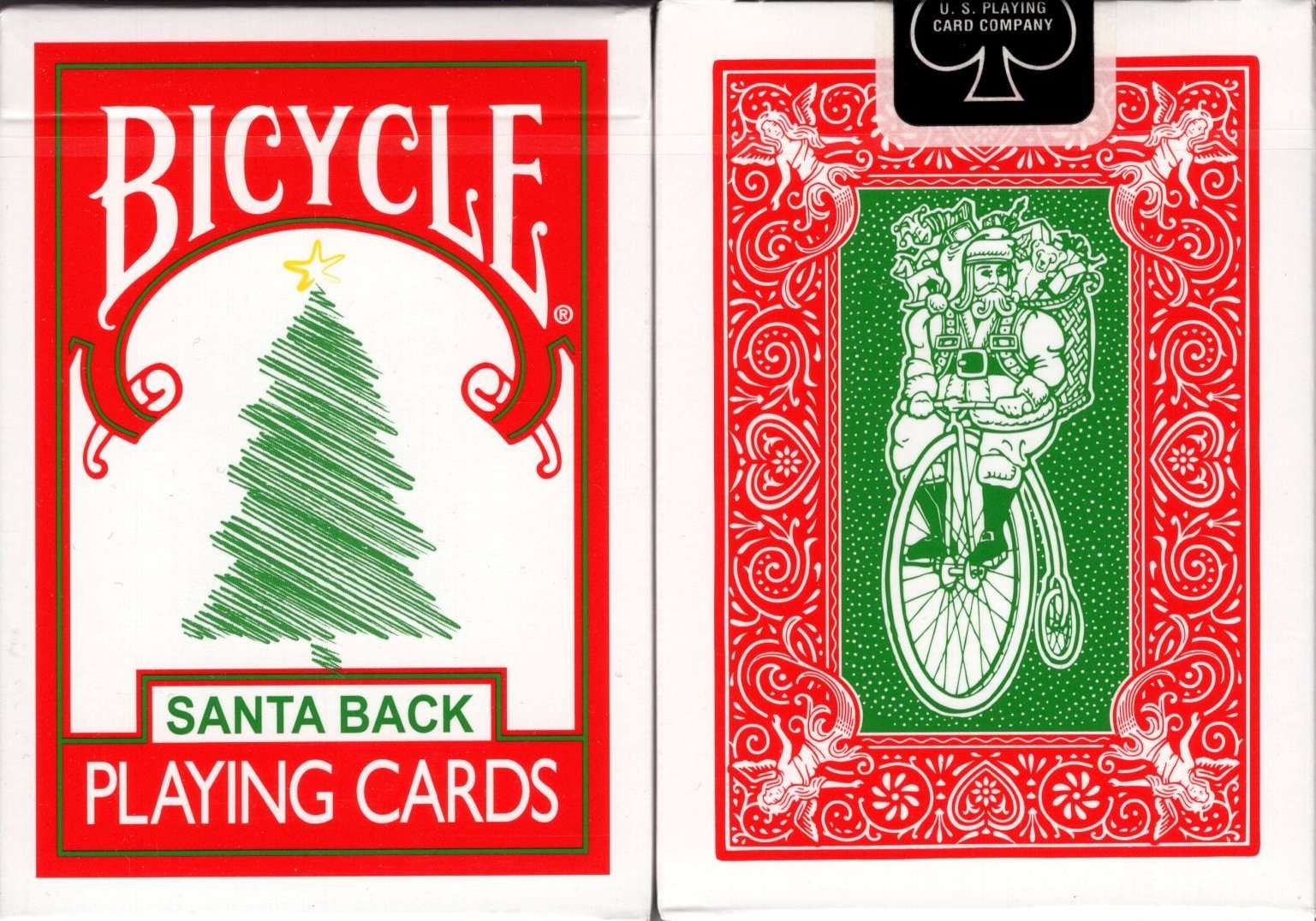 PlayingCardDecks.com-Santa Back Red Bicycle Playing Cards