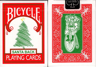 PlayingCardDecks.com-Santa Back Red Bicycle Playing Cards