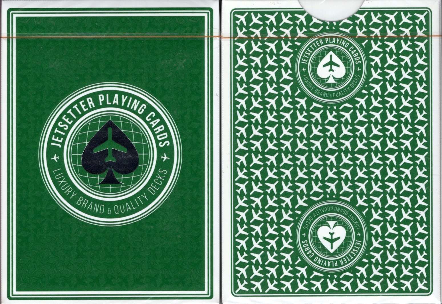 PlayingCardDecks.com-Jetsetter Premier Green Playing Cards EPCC