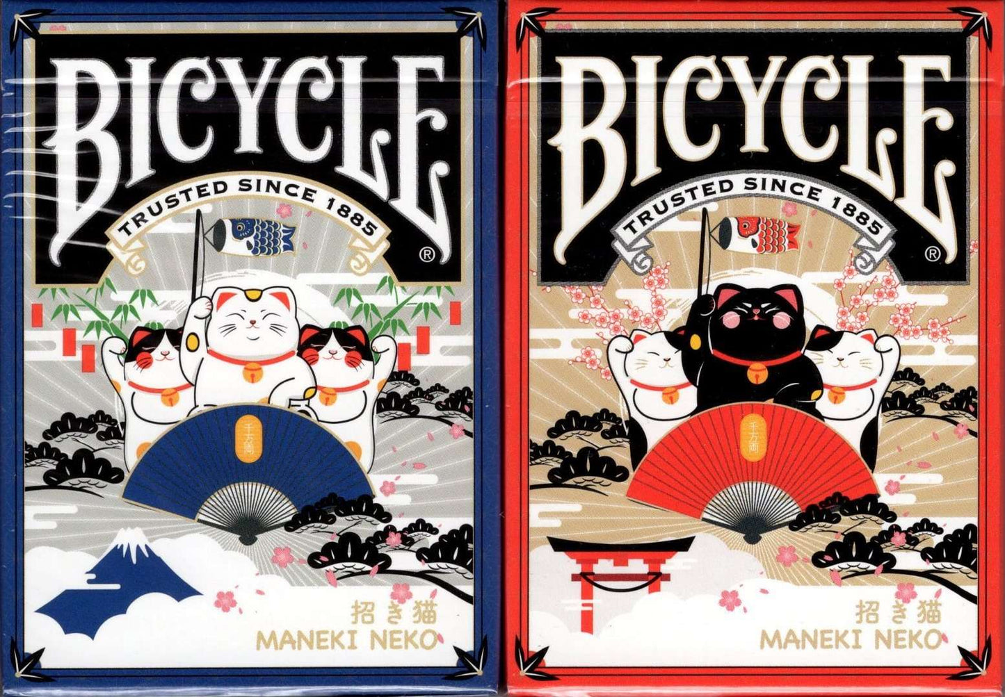 PlayingCardDecks.com-Maneki Neko Bicycle Playing Cards 2 Deck Set