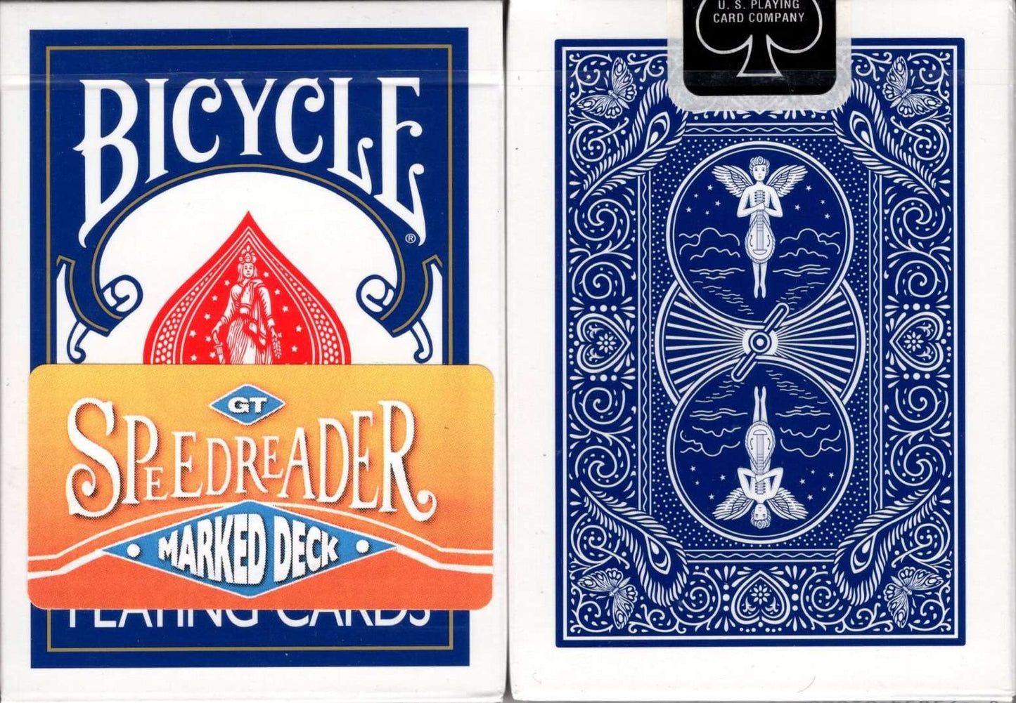 PlayingCardDecks.com-Speed Reader Marked Mandolin Bicycle Playing Cards: Blue