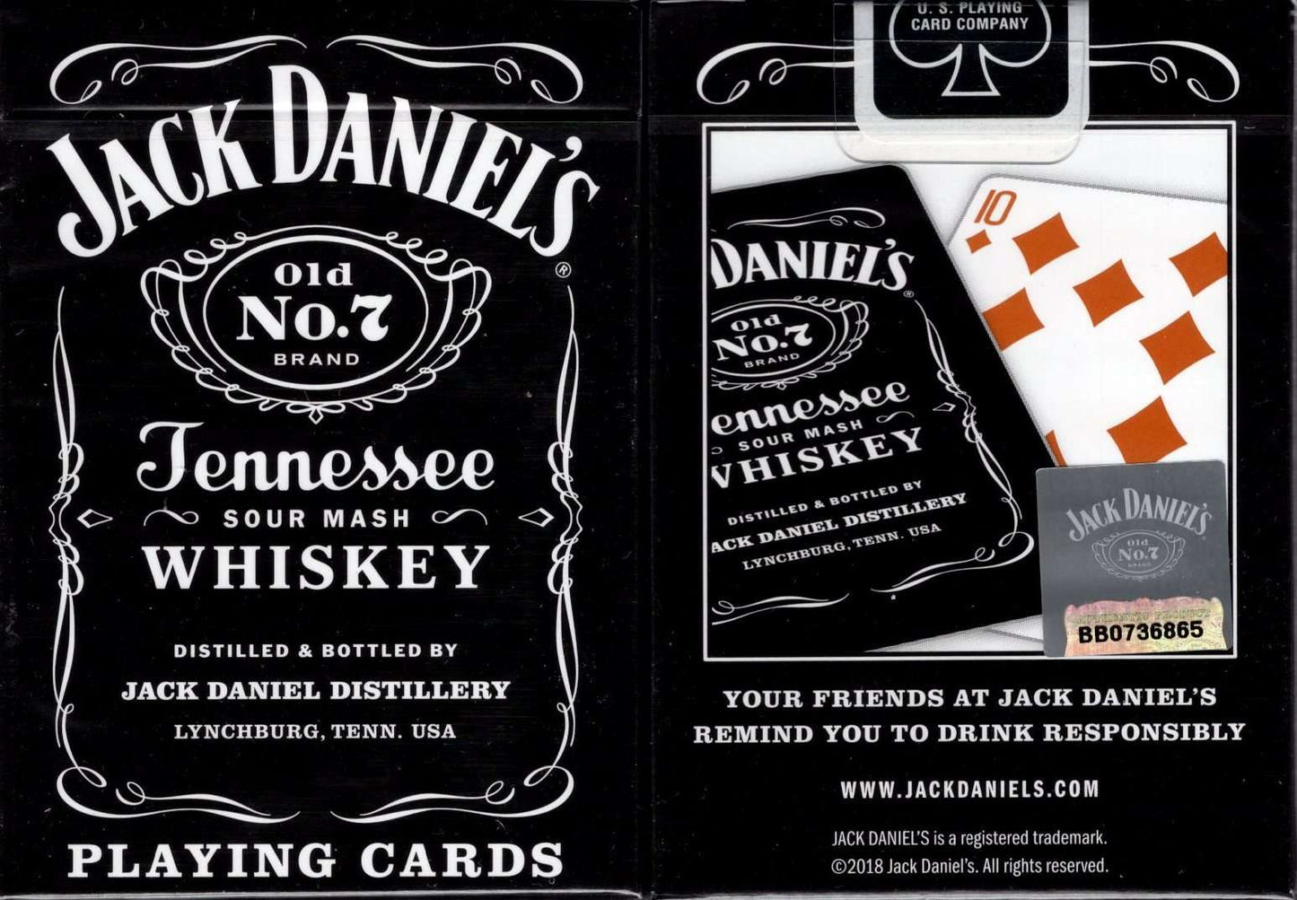 PlayingCardDecks.com-Jack Daniel's Playing Cards USPCC: Black