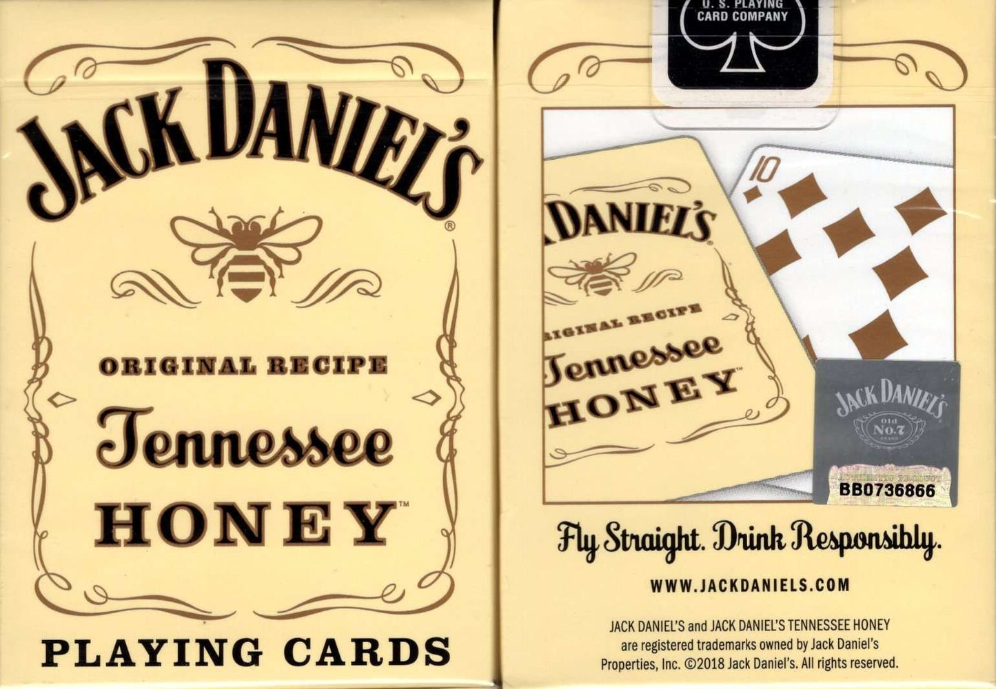 PlayingCardDecks.com-Jack Daniel's Playing Cards USPCC: Honey