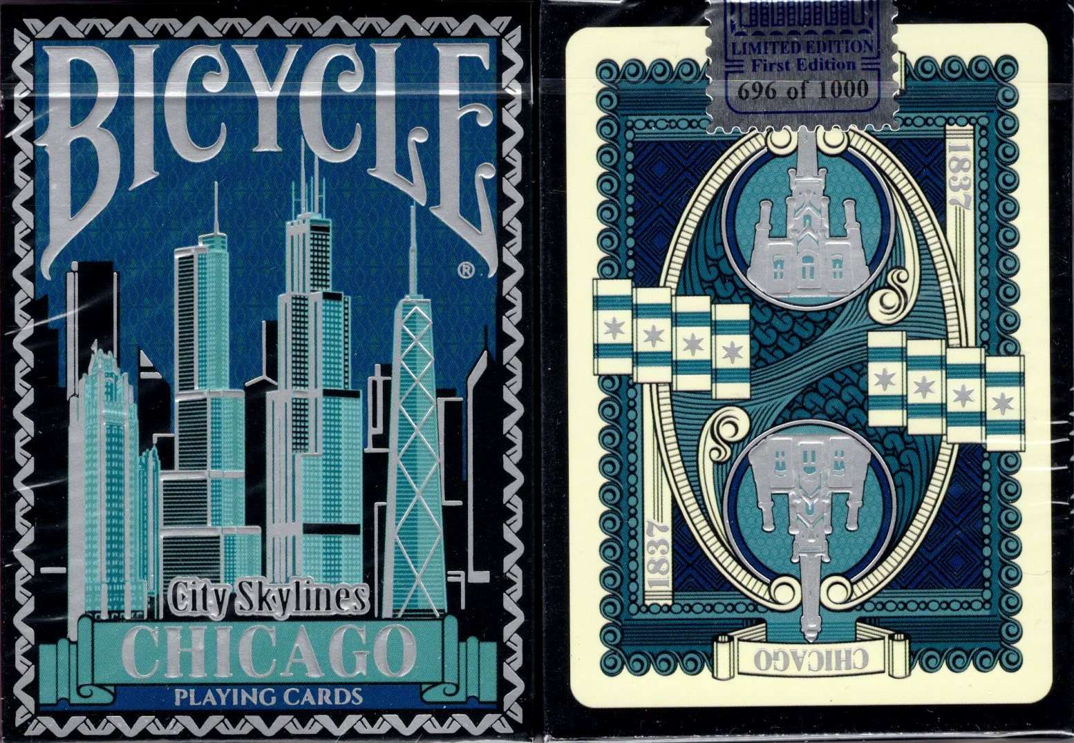 PlayingCardDecks.com-City Skylines Chicago Bicycle Playing Cards