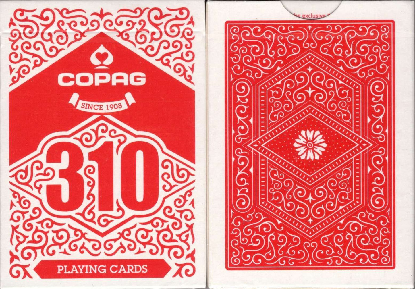 PlayingCardDecks.com-COPAG 310 SlimLine Red Playing Cards Cartamundi