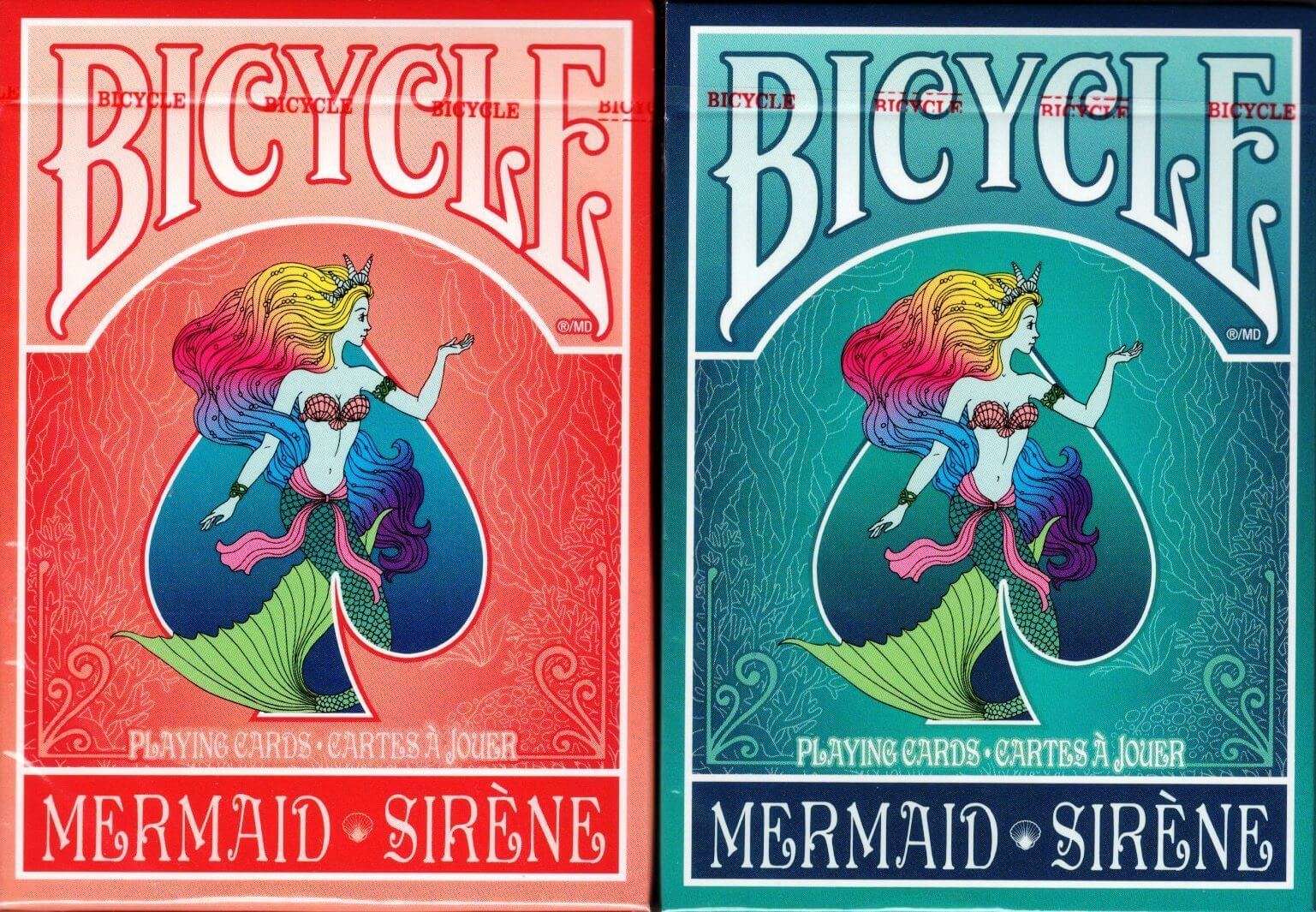 PlayingCardDecks.com-Mermaid Bicycle Playing Cards: 2 Deck Set