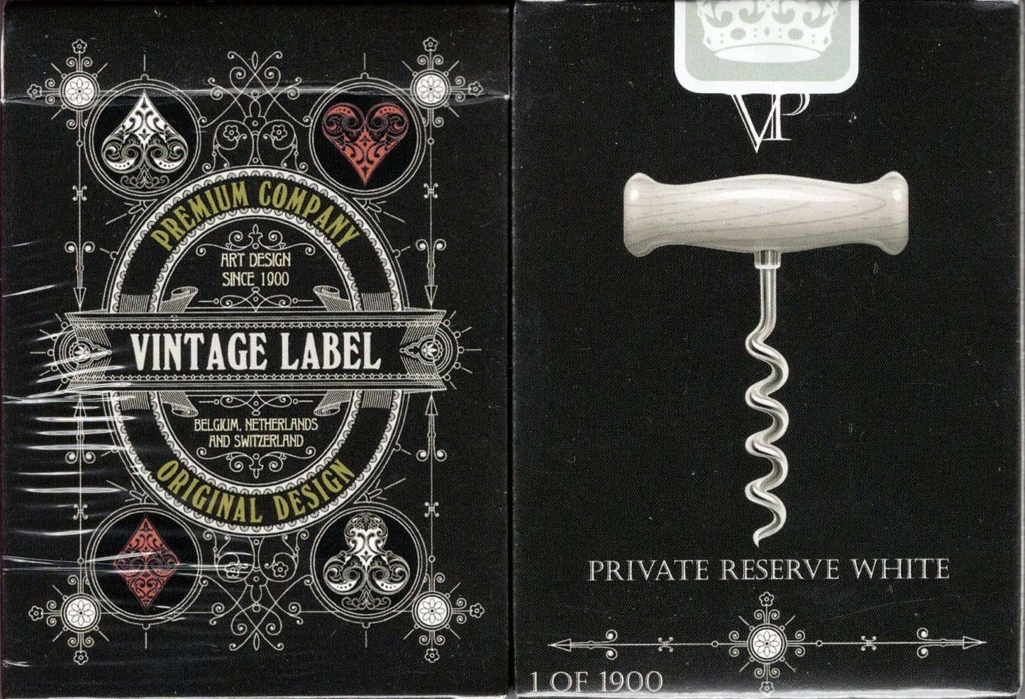 PlayingCardDecks.com-Vintage Label White Private Reserve Playing Cards MPC: Standard
