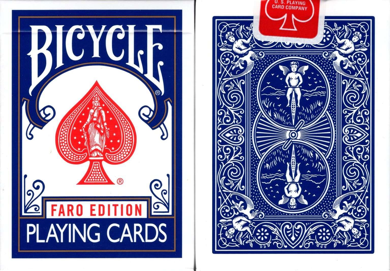 PlayingCardDecks.com-Faro Edition Bicycle Playing Cards: Blue Deck