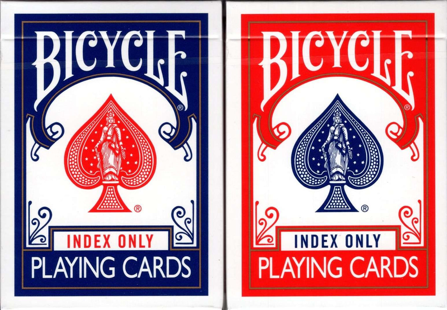 PlayingCardDecks.com-Index Only Bicycle Playing Cards: 2 Deck Set