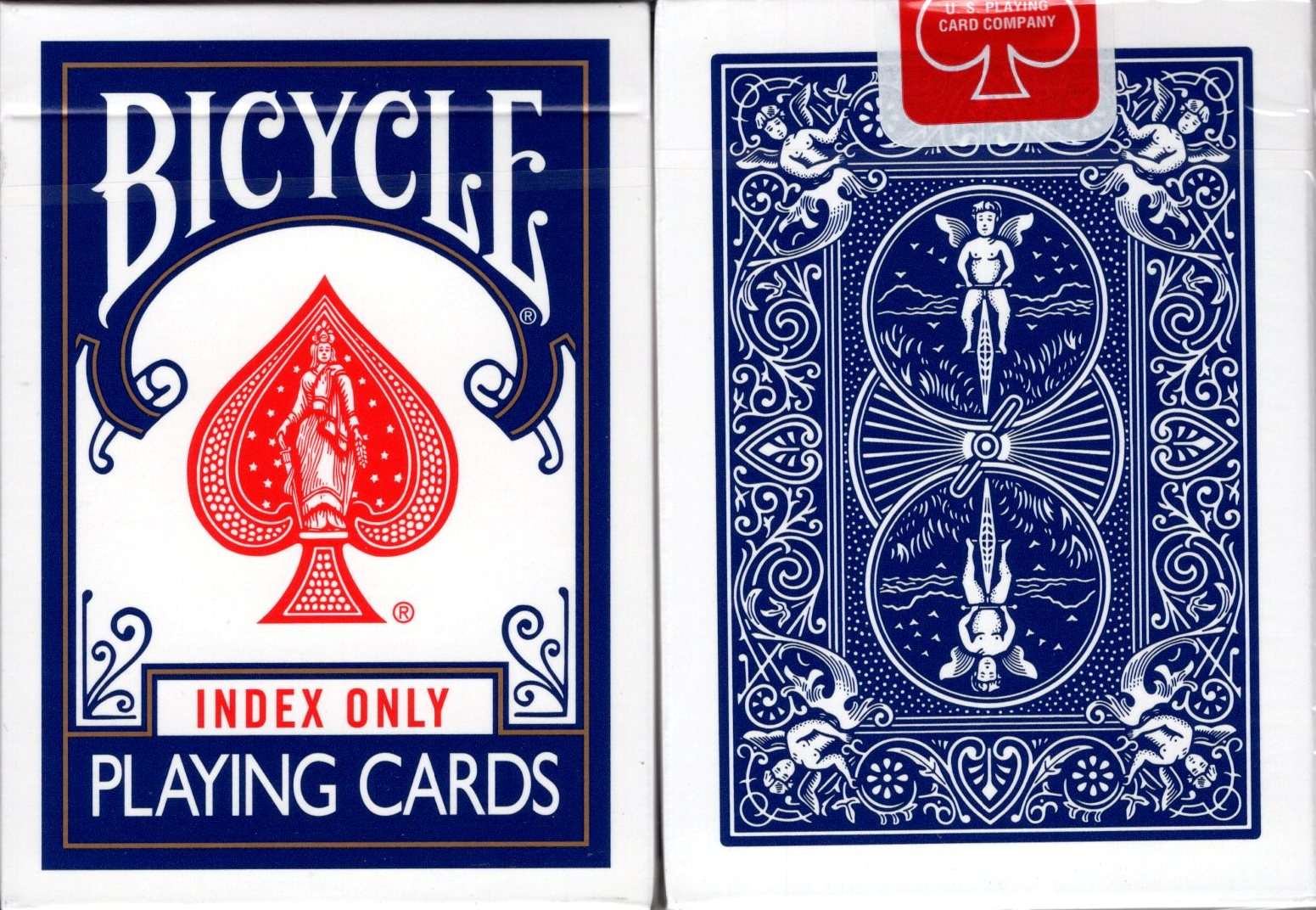 PlayingCardDecks.com-Index Only Bicycle Playing Cards: Blue Deck