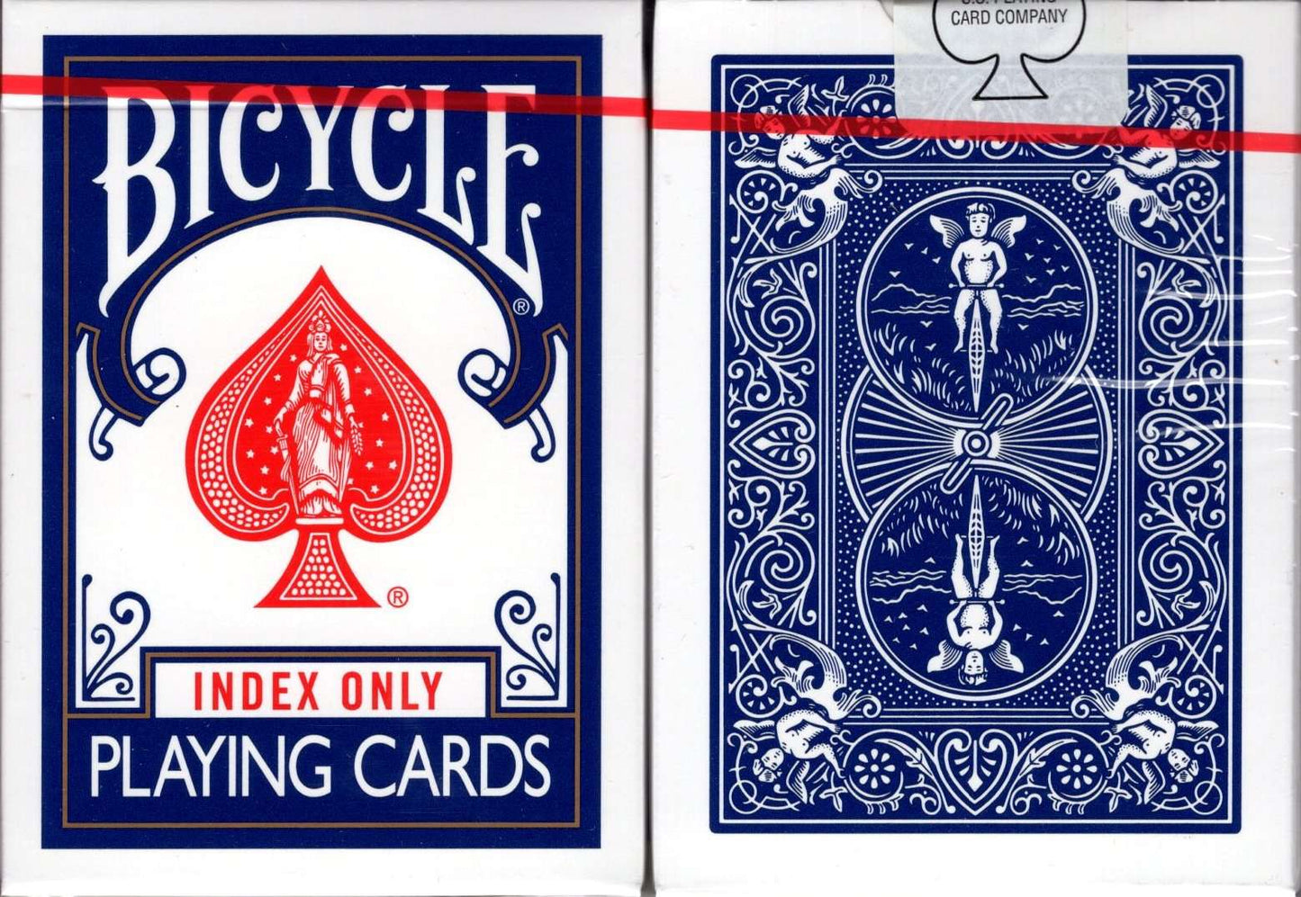 PlayingCardDecks.com-Index Only Stripper Bicycle Playing Cards: Blue Deck