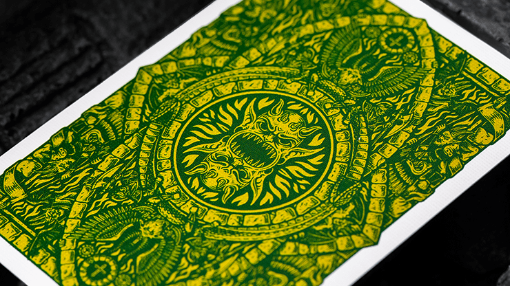 PlayingCardDecks.com-Inferno Emerald Blaze Playing Cards TPCC