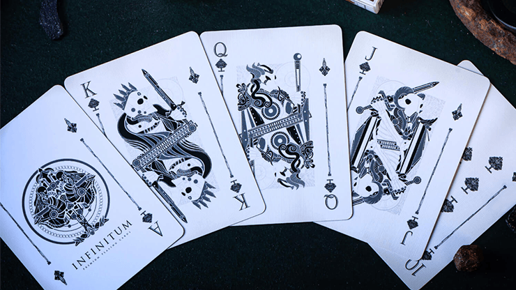 PlayingCardDecks.com-INFINITUM Ghost White Playing Cards WJPC