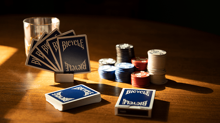 PlayingCardDecks.com-Insignia Back Blue Bicycle Playing Cards