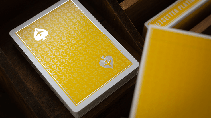 PlayingCardDecks.com-Jetsetter Lounge Limited Yellow Playing Cards EPCC