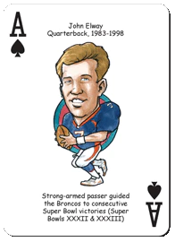 Denver Football Heroes Playing Cards