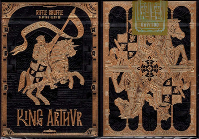 PlayingCardDecks.com-King Arthur Gold Gilded Playing Cards USPCC