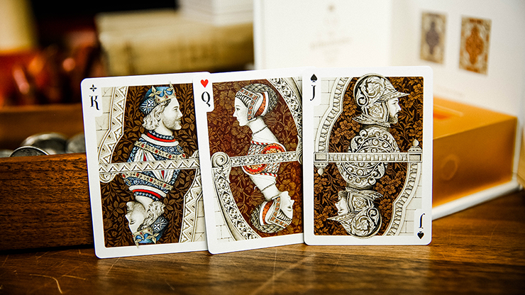 PlayingCardDecks.com-Kingdom Classic Gold Playing Card Collection 2 Deck Set USPCC