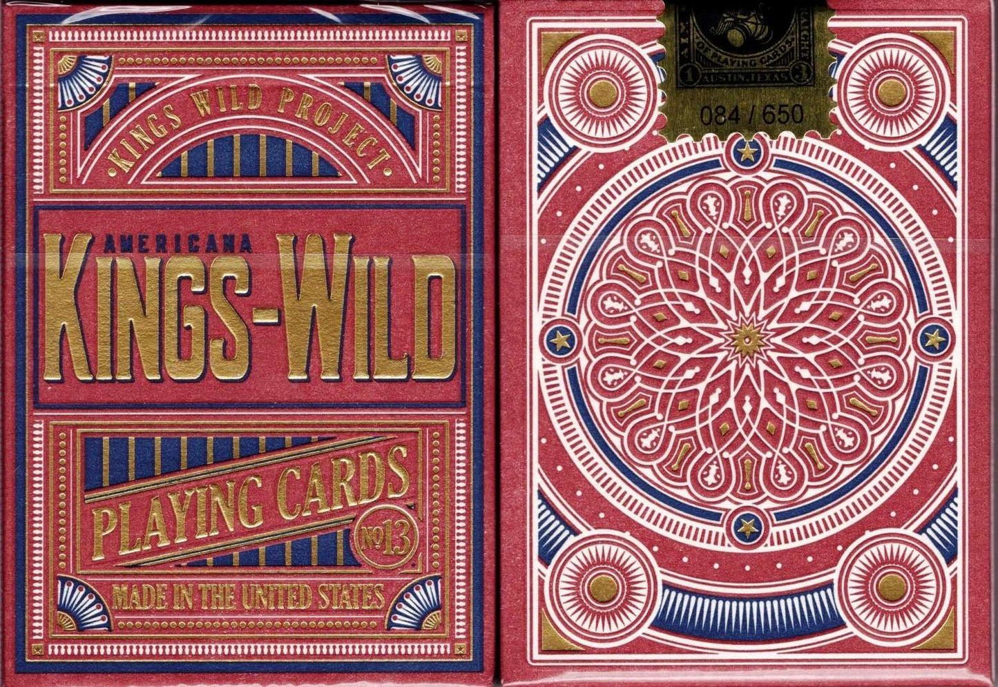 PlayingCardDecks.com-Kings Wild Americanas Gilded Playing Cards USPCC