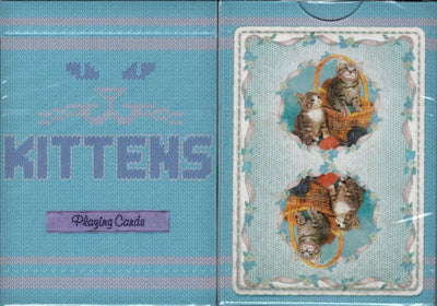 PlayingCardDecks.com-Kittens Blue Marked Playing Cards Cartamundi