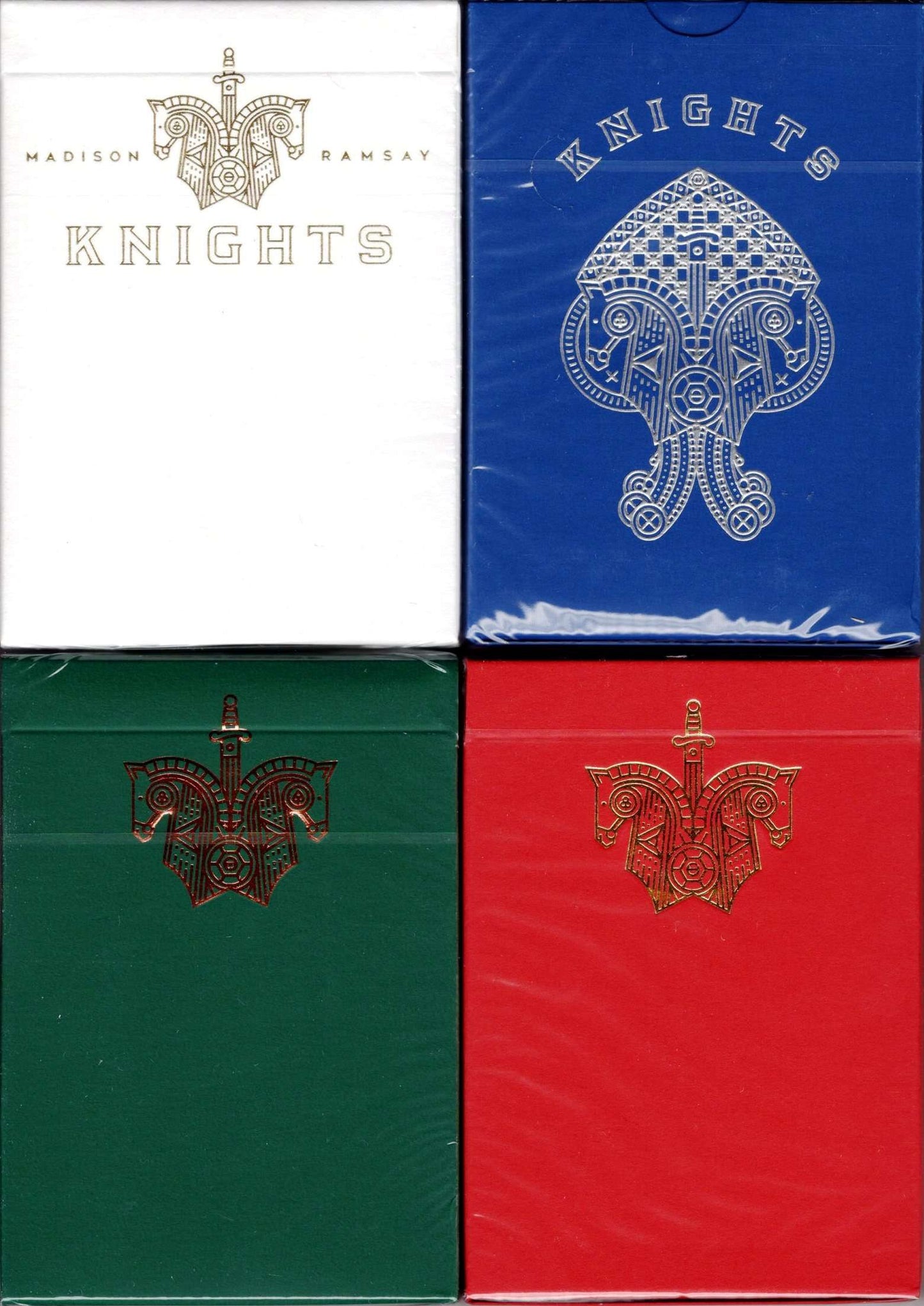 PlayingCardDecks.com-Knights Playing Cards 4 Deck Set