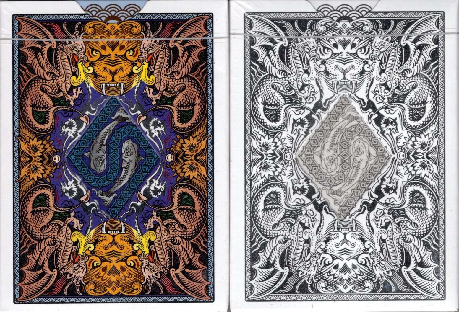 PlayingCardDecks.com-Legends Chromatic & Sterling Playing Cards 2 Deck Set LPCC