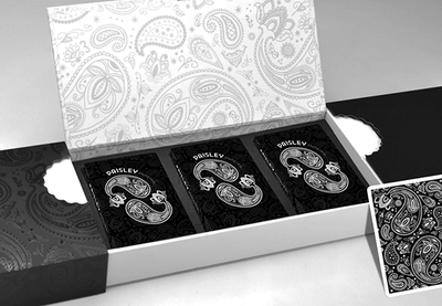 PlayingCardDecks.com-Limited Luxurious Paisley collector's 3 Deck Box Set USPCC