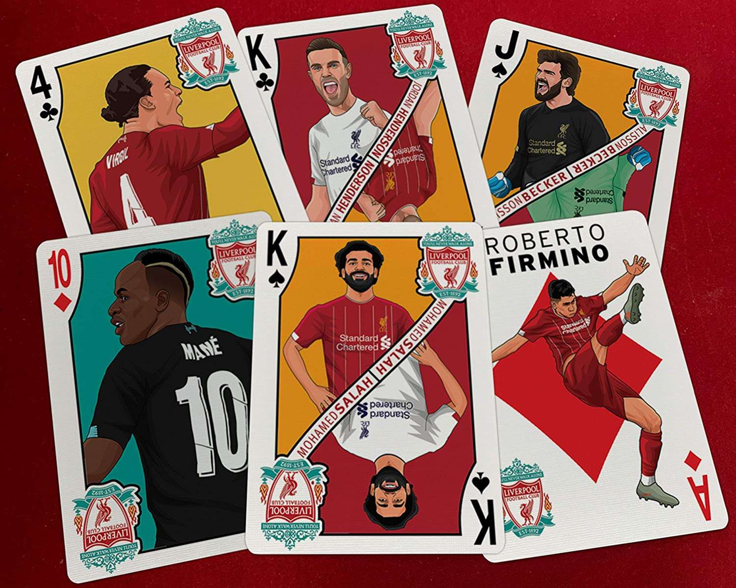 PlayingCardDecks.com-Liverpool Soccer Playing Cards