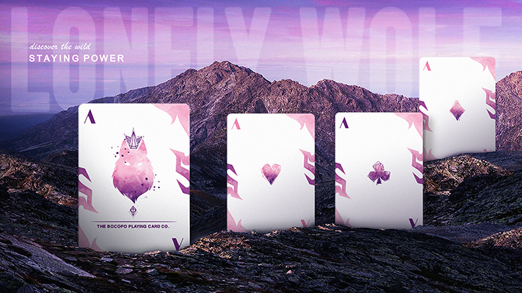 PlayingCardDecks.com-Lonely Wolf Purple Playing Cards MPC