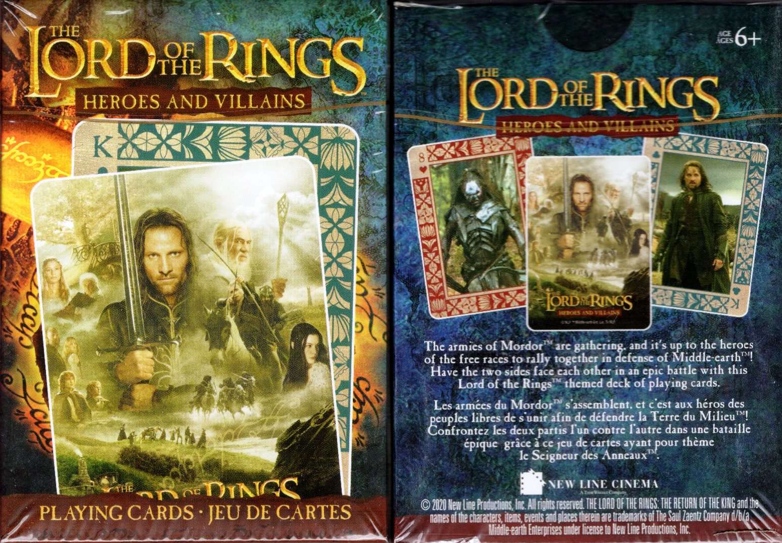PlayingCardDecks.com-Lord of the Rings Heroes and Villains Playing Cards Aquarius