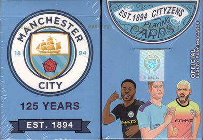 PlayingCardDecks.com-Manchester City Soccer Playing Cards