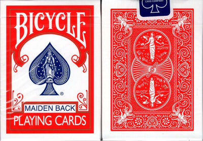 PlayingCardDecks.com-Marked VF v2 Red Maiden Back Bicycle Playing Cards