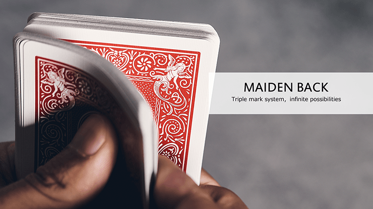 PlayingCardDecks.com-Marked VF v2 Red Maiden Back Bicycle Playing Cards