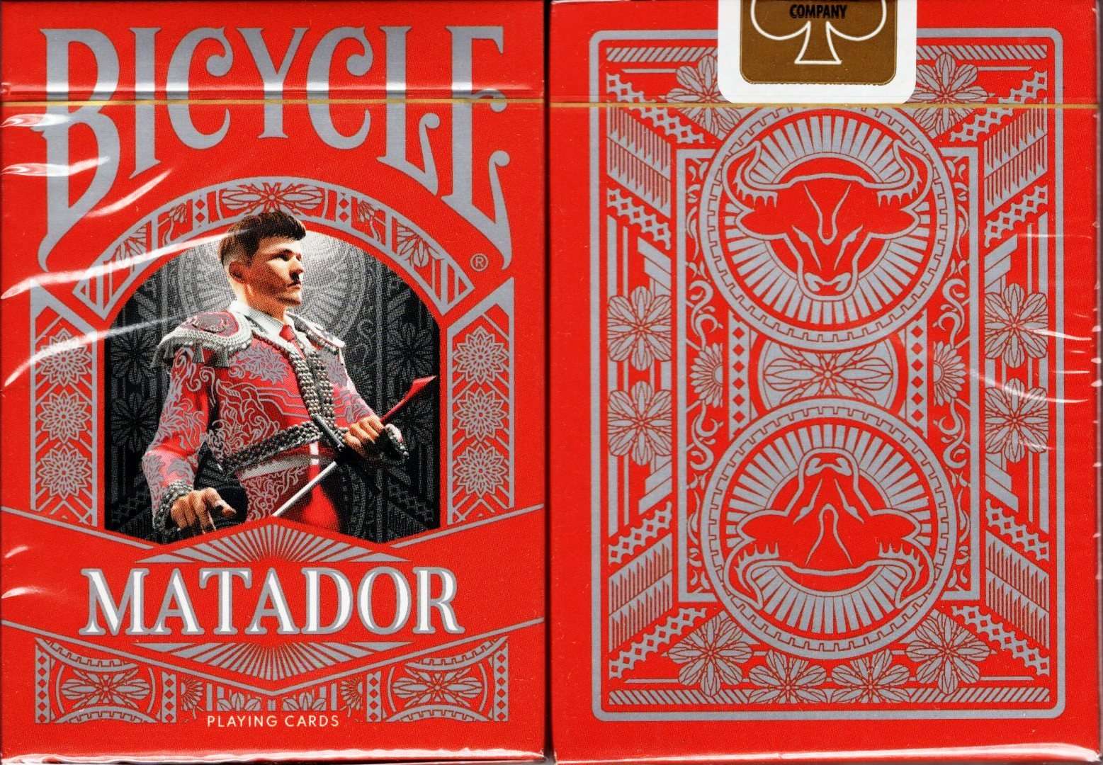 PlayingCardDecks.com-Matador Gilded Bicycle Playing Cards: Red